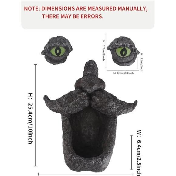 Old Man Tree Face Decor Bird Feeder - Glow in The Dark Eyes - Fun Yard Art for - Picture 2 of 8